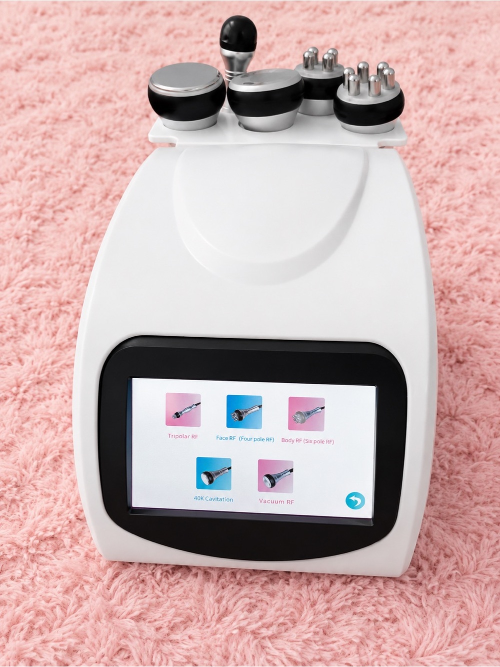 Multi-Function White RF Body Contouring Cavitation Beauty Machine